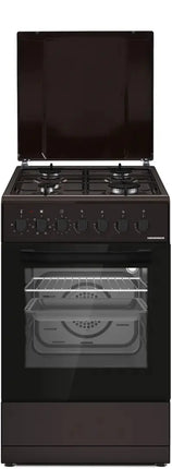 ARAGAZ MIXT HEINNER HFSC-S60LITGC-BRW, 4 ARZÄ‚TOARE, SUPORT EMAIL, CAPAC METALIC, APRINDERE ELECTRICÄ‚ PLITÄ‚, DISPOZITIV DE SIGURANÈšÄ‚ PLITÄ‚, CUPTOR ELECTRIC, CLASA A, 7 FUNCÈšII, TIMER, GRILL, VENTILAÈšIE