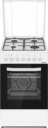 ARAGAZ MIXT HEINNER HFSC-S60LITGC-WH, 4 ARZÄ‚TOARE, APRINDERE ELECTRICÄ‚ PLITÄ‚, CUPTOR ELECTRIC, CLASA A, TIMER, GRILL, VENTILAÈšIE, SERTAR INFERIOR VASE, 50X60 CM, ALB