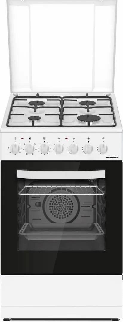 ARAGAZ MIXT HEINNER HFSC-S60LITGC-WH, 4 ARZÄ‚TOARE, APRINDERE ELECTRICÄ‚ PLITÄ‚, CUPTOR ELECTRIC, CLASA A, TIMER, GRILL, VENTILAÈšIE, SERTAR INFERIOR VASE, 50X60 CM, ALB