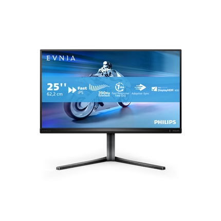 Monitor Philips 24.5" 25M2N5200U/00, Diagonal (inch): 24.5, Diagonal (cm): 62, Aspect ratio: 16:9, Panel: Fast IPS, Resolution: 1920x1080, Refresh Rate: 240Hz/390Hz, Response time GtG: 1ms, Response time MPRT: 0.3ms, Brightness (max): 400 cd/mÂ², Contrast (static) : 1000:1, Contrast (dynamic): Mega