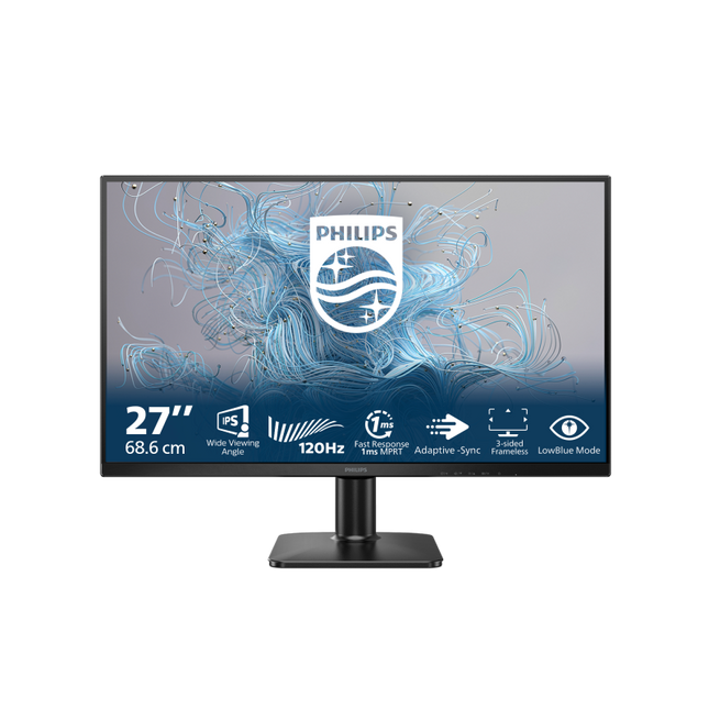 Monitor Philips 27" 27E2N1110/00, Diagonal (inch): 27, Diagonal (cm): 68, Aspect ratio: 16:9, Panel: IPS, Resolution: 1920x1080, Refresh Rate: 120Hz, Response time GtG: 4ms, Response time MPRT: 1ms, Brightness (max): 250 cd/mÂ², Contrast (static) : 1500:1, Viewing angle: 178/178, Color Gamut Type