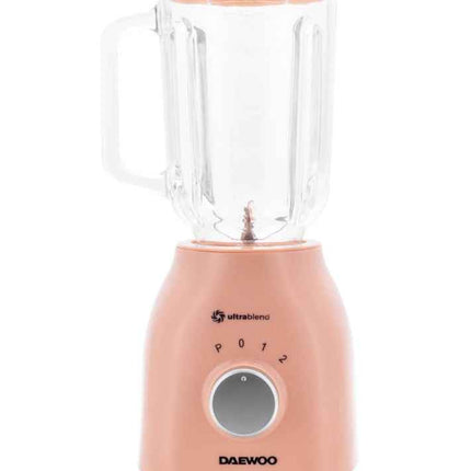 Blender Daewoo DB100, 500 W, bol gradat de sticla, capacitate bol 1.5l, functie PULSE, 2 trepte de viteza, 6 lame, zdrobire gheata, Crem