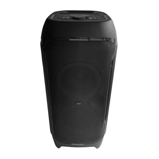 BOXĂ PORTABILĂ ACTIVĂ SAMUS PRIME SOUND 590, 450 W, BLUETOOTH, USB, AUX IN, RADIO FM, FUNCȚIE EXTRA BASS, AFIȘAJ ELECTRONIC LED, NEGRU, MICROFON, TELECOMANDĂ Samus