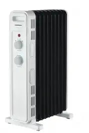 CALORIFER CU ULEI HEINNER HOH-M09WH-BK, 9 ELEMENTI, 3 TREPTE PUTERE (800W/1200W/2000W), TERMOSTAT AJUSTABIL, PROTEC?IE SUPR?ÎNC?LZIRE, PROTEC?IE LA R?STURNARE, RO?I PENTRU MANEVRARE, SPA?IU DEPOZITARE