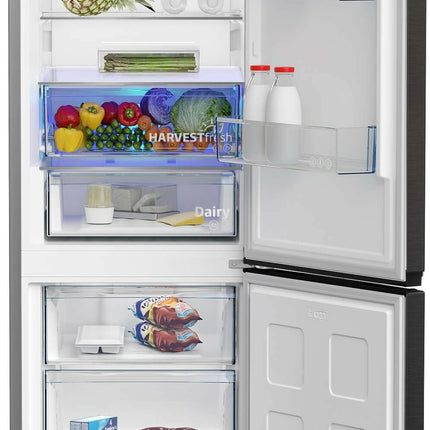 Combina frigorifica Beko, B3RCNA364HXBR1,No Frost, 316 L, 186.5 H, Clasa energetica E, Dark Inox Beko