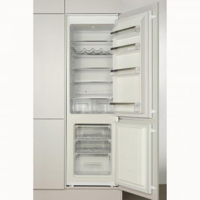 Combina frigorifica incorporabila Hansa BK316.3AA, 242 L, Clasa E, control mecanic, usi reversibile, SafetyGlass, rafturi reglabile, alb Hansa