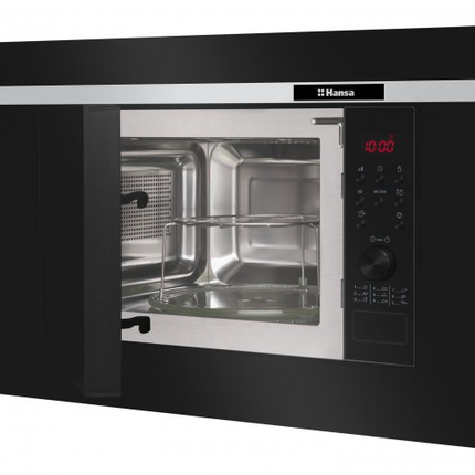 CUPTOR CU MICROUNDE INCORPORABIL HANSA AMG20BFH, 20 L, 700 W, GRILL, TIMER, CHILD LOCK, AFISAJ DIGITAL, NEGRU Hansa