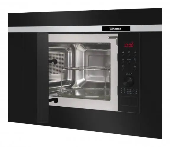 CUPTOR CU MICROUNDE INCORPORABIL HANSA AMG20BFH, 20 L, 700 W, GRILL, TIMER, CHILD LOCK, AFISAJ DIGITAL, NEGRU Hansa