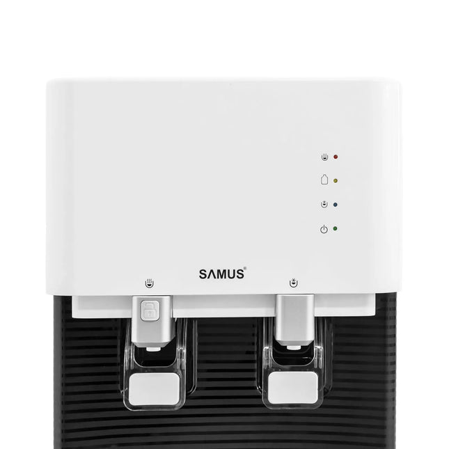 DOZATOR DE APA DE PODEA CU COMPRESOR WDSF-253CW, PUTERE INCALZIRE APA: 500 W, DEBIT MAXIM APA CALDA: 5 LITRI/H, BIDON 11/19 LITRI, DEBIT MAXIM APA RECE: 2 LITRI/H, PUTERE RACIRE APA: 85 W Samus