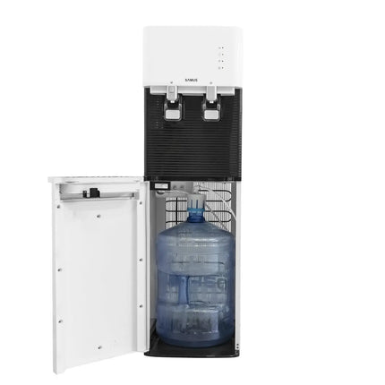 DOZATOR DE APA DE PODEA CU COMPRESOR WDSF-253CW, PUTERE INCALZIRE APA: 500 W, DEBIT MAXIM APA CALDA: 5 LITRI/H, BIDON 11/19 LITRI, DEBIT MAXIM APA RECE: 2 LITRI/H, PUTERE RACIRE APA: 85 W Samus