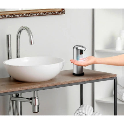 Dozator sapun cu senzor portabil Limpio SD250S – 250 ml, inox/ABS, baterii AAA