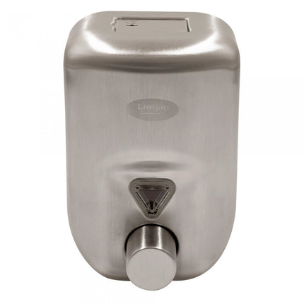 Dozator sapun lichid Limpio SD82 – 820 ml, inox satinat, montaj suspendat, antifurt
