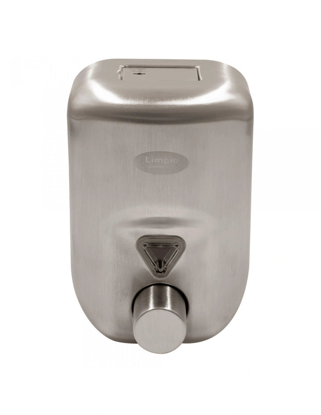 Dozator sapun lichid Limpio SD82 – 820 ml, inox satinat, montaj suspendat, antifurt