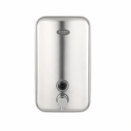 Dozator sapun Limpio SD101 – 1000 ml, inox lucios/satinat, vizor nivel, cheie