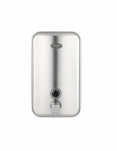 Dozator sapun Limpio SD101 – 1000 ml, inox lucios/satinat, vizor nivel, cheie