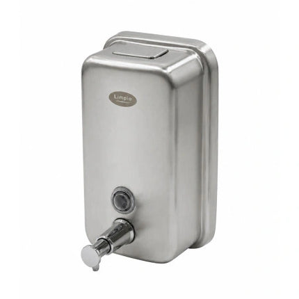 Dozator sapun Limpio SD101 – 1000 ml, inox lucios/satinat, vizor nivel, cheie