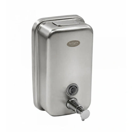 Dozator sapun Limpio SD101 – 1000 ml, inox lucios/satinat, vizor nivel, cheie