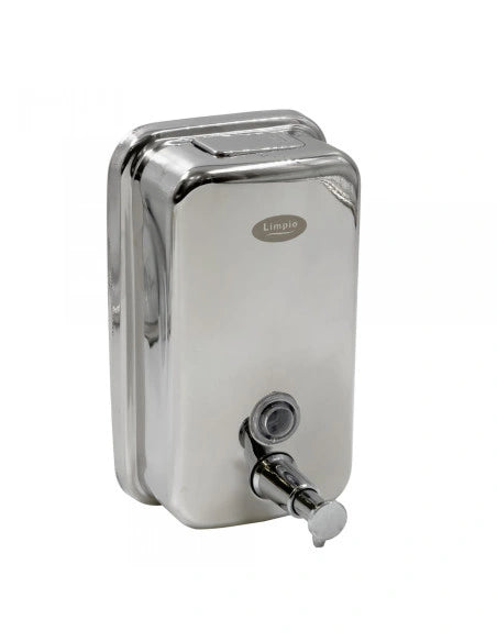 Dozator sapun lichid Limpio SD80 – 800 ml, inox lucios, vizor nivel, cheie