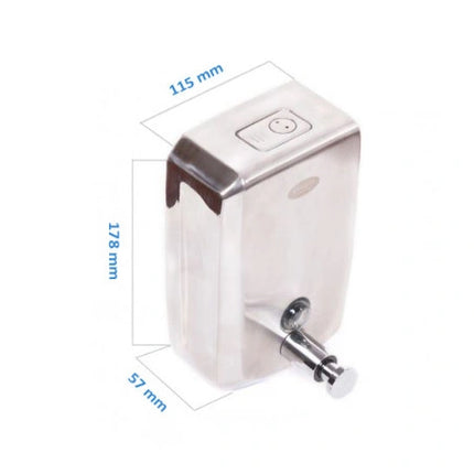 Dozator sapun Limpio SD81 – 800 ml, inox satinat, vizor nivel, cheie