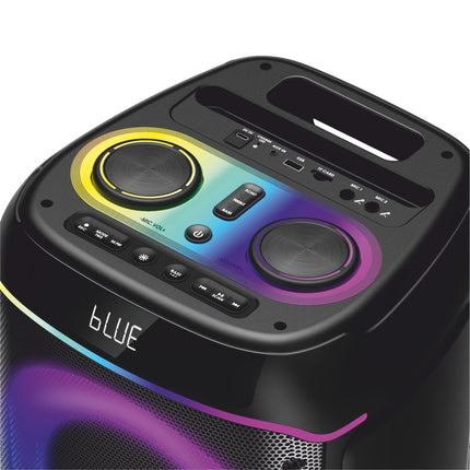 Boxa Portabila Daewoo DPS80, 80W RMS, redare USB si card, telecomanda, microfon wireless, lumini LED, mod karaoke, conectare wireless, Negru