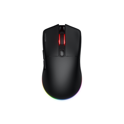 Mouse gaming wireless Hator Pulsar 3, polling rate pana la 1000Hz, senzor Optical PixArt PMW 3311, rezolutie maxima 12000 DPI, switch HATORÂ® Optical 100M, iluminare RGB 16.8M culori, side switch Kailh 3M, durata de viata baterie in wireless mode pana la 100 de ore, negru