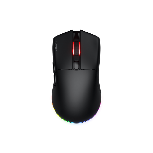 Mouse gaming wireless Hator Pulsar 3, polling rate pana la 1000Hz, senzor Optical PixArt PMW 3311, rezolutie maxima 12000 DPI, switch HATORÂ® Optical 100M, iluminare RGB 16.8M culori, side switch Kailh 3M, durata de viata baterie in wireless mode pana la 100 de ore, negru
