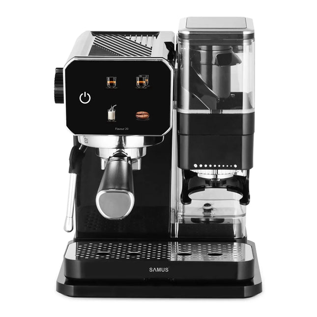 ESPRESSOR CAFEA, SAMUS FLAVOUR 20, AUTOMAT, RASNITA INCORPORATA, CAFEA BOABE, 20 BAR, 1350 W, CAPACITATE 0.9 LITRI, CAPACITATE RASNITA 115 G, PANOU TOUCH CONTROL, REGLARE GRAD MACINARE Samus