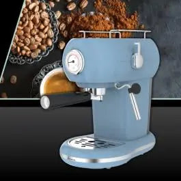 ESPRESSOR MANUAL FRAM FEM-D15RBL, 1100 W, REZERVOR 1.2 L, 15 BAR ALBASTRU FRAM
