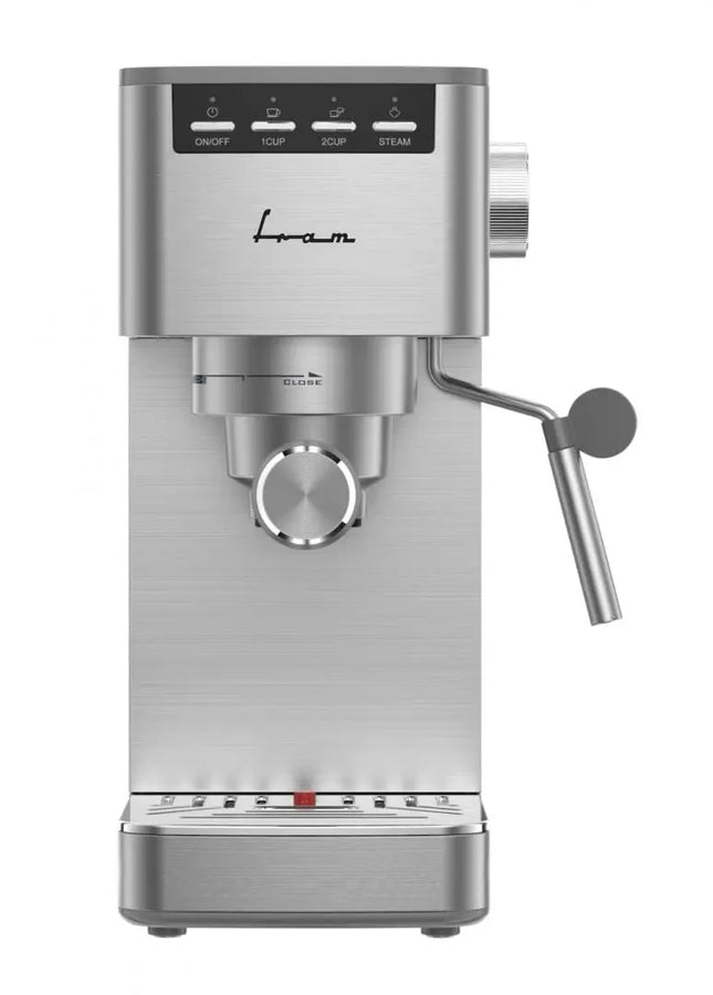 ESPRESSOR MANUAL FRAM FEM-D15SS, 1350 W, REZERVOR 1.2 L, SISTEM DE SPUMARE, 15 BAR, INOX ARGINTIU FRAM