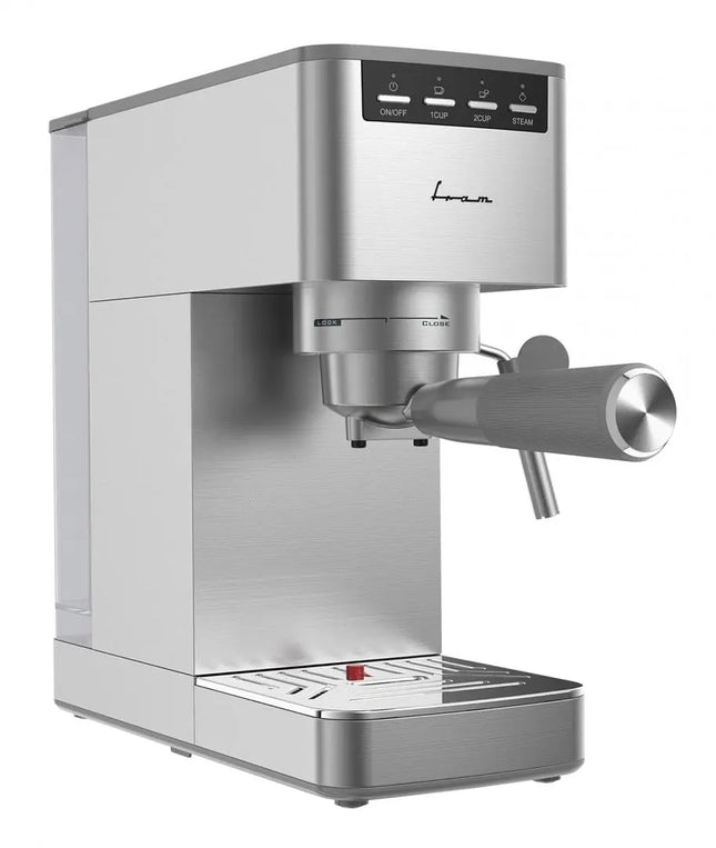 ESPRESSOR MANUAL FRAM FEM-D15SS, 1350 W, REZERVOR 1.2 L, SISTEM DE SPUMARE, 15 BAR, INOX ARGINTIU FRAM