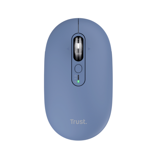 Mouse wireless Trust Seron Hyperscroll, 7 butoane, rezolutie maxima 3200 DPI, albastru