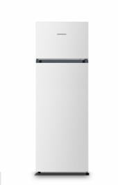FRIGIDER CU DOUA USI HEINNER HF-HS243E++, 243 L, CONTROL MECANIC CU TERMOSTAT AJUSTABIL, ILUMINARE LED, CLASA E, INALTIME 161 CM, ALB