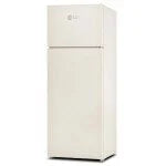 Frigider cu doua usi LDK LF-220EB, Capacitate 213 l, Less Frost, Termostat ajustabil, Iluminare LED, H 144 cm, Bej
