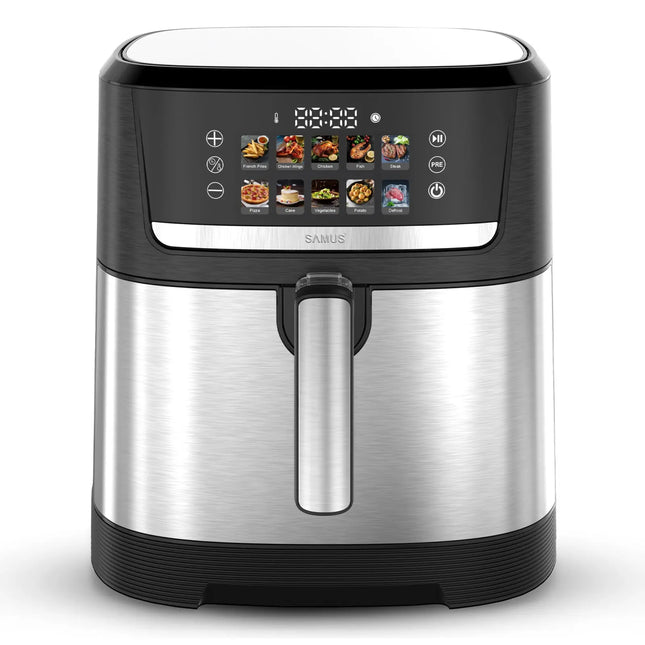 FRITEUZA CU AER CALD SAMUS AF8.5-S2000D, AFISAJ ELECTRONIC, 2000W, 8.5L, 10 PROGRAME ,CONTROL DIGITAL, TIMER 0-60 MIN, NEGRU Samus