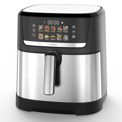 FRITEUZA CU AER CALD SAMUS AF8.5-S2000D, AFISAJ ELECTRONIC, 2000W, 8.5L, 10 PROGRAME ,CONTROL DIGITAL, TIMER 0-60 MIN, NEGRU Samus