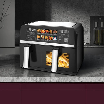FRITEUZA CU AER CALD SAMUS AF9DUO-S2600DW, 2600 W, 9 LITRI, TOUCH CONTROL, 10 PROGRAME Samus