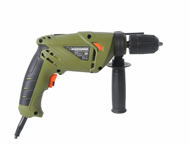 Masina de gaurit si insurubat cu percutie Heinner AMGP020, 500 W, 3000 RPM, 13 mm diametru mandrina, mandrina automata,Verde Heinner