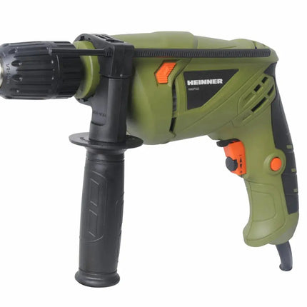 Masina de gaurit si insurubat cu percutie Heinner AMGP020, 500 W, 3000 RPM, 13 mm diametru mandrina, mandrina automata,Verde Heinner