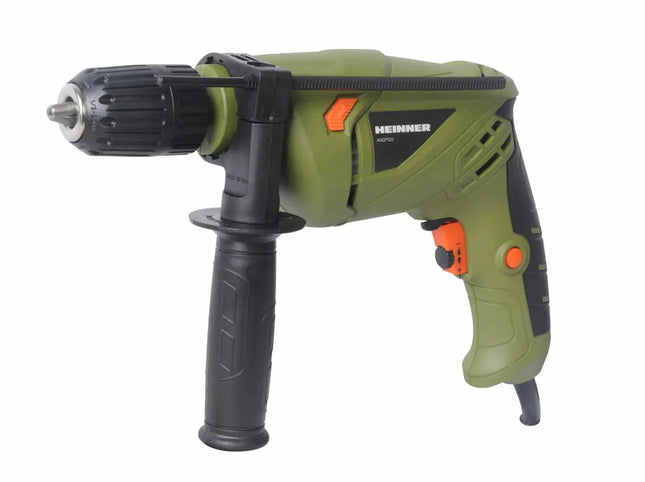 Masina de gaurit si insurubat cu percutie Heinner AMGP020, 500 W, 3000 RPM, 13 mm diametru mandrina, mandrina automata,Verde Heinner