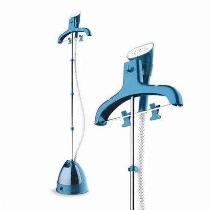 Aparat de calcat cu aburi vertical Daewoo DGS175, 1750 W, placa abur din inox, incalzire rapida, rezervor apa de 2.5 l, Albastru