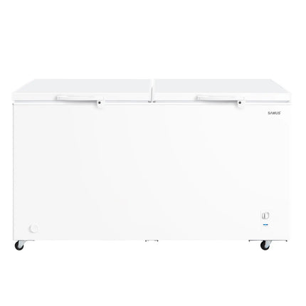 LADA FRIGORIFICA 2 IN 1 SAMUS LS556E, 508 L, CLASA ENERGETICA E, CAPACITATE DE CONGELARE 23KG/24H, CLASA ENERGETICA E, PANOU DE CONTROL CU INDICATOR LUMINOS, ORIFICIU PENTRU DRENAJ, ALB Samus