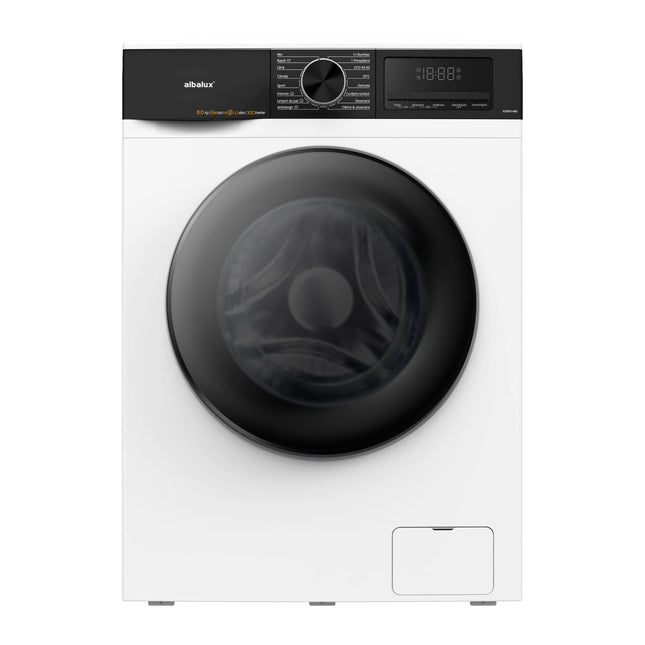 MASINA DE SPALAT RUFE ALBALUX AXEWI1486, 8 KG, 16 PROGRAME, 1400 ROTATII, CLASA ENERGETICA A, DISPLAY LED, SPALARE CU ABUR, MOTOR INVERTER, ALB ALBALUX