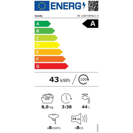 MASINA DE SPALAT RUFE CANDY ULTRA HYGIENE HE 1284TWM6/1-S CANDY