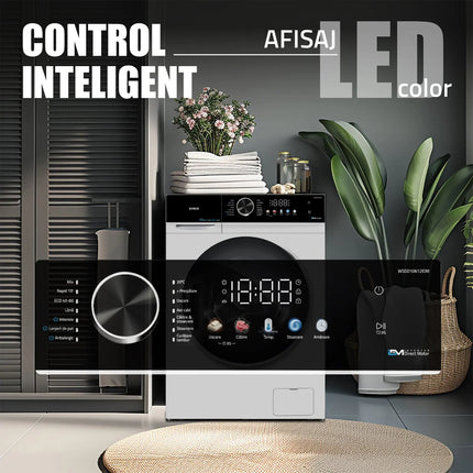 MAȘINĂ DE SPALAT RUFE CU USCĂTOR SAMUS WSDD10612IDM, 10KG SPALARE, 6KG USCARE, DISPLAY LED COLOR, CLASA A/E Samus