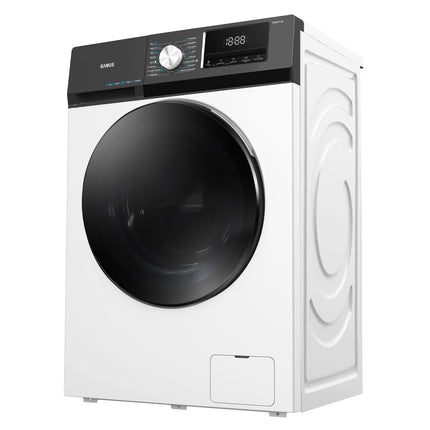 MASINA DE SPALAT RUFE SAMUS WSEDI7148, 7 KG, MOTOR INVERTER, DISPLAY LED, 16 PROGRAME, 1400 ROTATII, CLASA ENERGETICA A – 10%, REINCARCARE CU RUFE IN TIMPUL SPALARII, ALB Samus