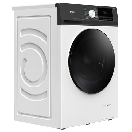 MASINA DE SPALAT RUFE SAMUS WSEDI7148, 7 KG, MOTOR INVERTER, DISPLAY LED, 16 PROGRAME, 1400 ROTATII, CLASA ENERGETICA A – 10%, REINCARCARE CU RUFE IN TIMPUL SPALARII, ALB Samus