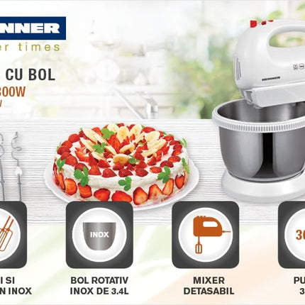 MIXER CU BOL HEINNER HMBR-300W Heinner