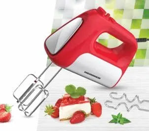 MIXER DE MÂN? HEINNER HM-DC500RD, 500W, MOTOR DC, 6 VITEZE + TURBO, RO?U CU DECORA?IUNI INOX