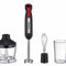 MIXER VERTICAL HEINNER HHB-DC1200BKRD, 1200W, MOTOR DC, VITEZA VARIABIL? + TURBO, PICIOR BLENDER INOX, LAME INOX, ACCESORII: TEL, TOCATOR (500ML), CAN? MIXAT (600ML), NEGRU/RO?U