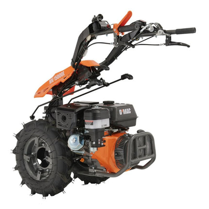 Motocultivator pe benzina O-Mac MV 15000E, motor Loncin, 4 timpi, 420 CC, 15 CP, 11.1 kW, 5 trepte viteza, roti cauciuc 5.00 x 10, portocaliu O-MAC